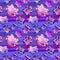 Ultraviolet gems seamless pattern 3