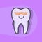 Ultraviolet teeth whitening concept.