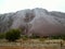 Uluru (Ayers Rock) in a rare rain storm