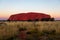 Uluru monolit after sunset, Ayers Rock, Red Center, Australia