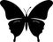 Ulysses butterfly Black Silhouette Generative Ai