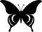 Ulysses butterfly Black Silhouette Generative Ai