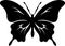 Ulysses butterfly Black Silhouette Generative Ai