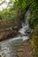 Uma Anyar waterfall, Bali, Indonesia. Jungle, forest, daytime with cloudy sky