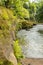 Uma Anyar waterfall, Bali, Indonesia. Jungle, forest, daytime with cloudy sky