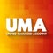 UMA - Unified Managed Account acronym, business concept background