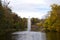 Uman national park in Ukraine. fountain. autumn nature. park attraction with trees and lake