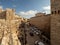 Umar Bin Al-KKhatab street in the Old City of Jerusalem seen from the Ramparts Wall
