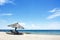 Umbrella on the Beach on a Sunny Day, Chintheche Beach, Lake Malawi