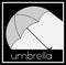 Umbrella and black rain umbrella, protection minimalist logo