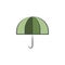 Umbrella colored hand drawn icon. Element of autumn icon for mobile concept and web apps. Hand drawn colored Umbrella can be used