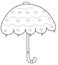 Umbrella coloring page