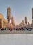 Umbrella construction on the square of Al-Masjid An-Nabawi or Prophet Muhammed Mosque