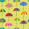 Umbrella design set seamless pattern