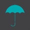 Umbrella glyph color icon