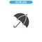 Umbrella icon flat. Parasol icon. Vector sign symbol.