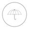 Umbrella icon in outline style isolated on white. England country symbol.