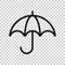 Umbrella icon in transparent style. Parasol vector illustration on isolated background. Umbel business concept