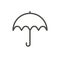 Umbrella icon vector. Line protection symbol.