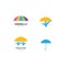 Umbrella illustrated icons