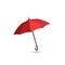 Umbrella isolated over white background. Red opened umbrella. Vector illustration