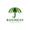 Umbrella Leaf Nature Comfort Business Ecology Logo