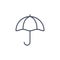 Umbrella line parasol icon. Sun umbrella beach outline vector icon