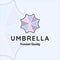 umbrella modern logo line art simple minimalist vector illustration template icon graphic design