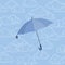 Umbrella over cloudy sky. Clouds seamless pattern April weather background.