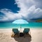 Umbrella paradise, a sandy beach retreat with colorful umbrellas and azure waters