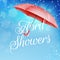 Umbrella in the rain. EPS 10