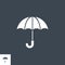 Umbrella related vector glyph icon.