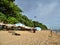 Umbrella on sandy Jomtien beach