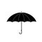 Umbrella side view icon isolated on white background.
