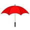 Umbrella side view of rain. vector illustration