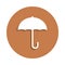 umbrella sign icon in badge style. One of logistic collection icon can be used for UI, UX