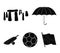 Umbrella, stone, ball, cricket .England country set collection icons in black style vector symbol stock illustration web