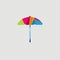 The umbrella the water rain cover colourful mascot style Logo