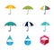 umbrella weather logo design