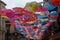 Umbrellas cover the Catania fish market