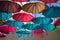 Umbrellas from spectacular colors