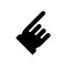 Umpire hand device glyph vector icon