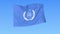 UN International Atomic Energy Agency IAEA flapping flag. Seamless looping, 4K ProRes with alpha channel