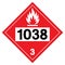 UN1038 Class 3 Ethylene Symbol Sign, Vector Illustration, Isolate On White Background, Label .EPS10
