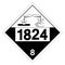 UN1824 Sodium Hydroxide Symbol Sign, Vector Illustration, Isolate On White Background Label. EPS10