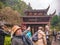 Unacquainted peoples in Tianzishan Cable Car  Entrance Gate with Beautiful nature in Zhangjiajie National Forest Park