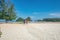 Unacquainted Woman and Ao nang beach with beautiful seascape and Endless horizon in krabi city Thailand