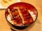 Unadon Unagi Donburi - Japanese grilled eel with boiled rice