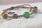 Unakite and Green Aventurine Lucky beaded bracelet , macrame stone bracelet.