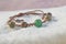 Unakite and Green Aventurine Lucky beaded bracelet , macrame stone bracelet.